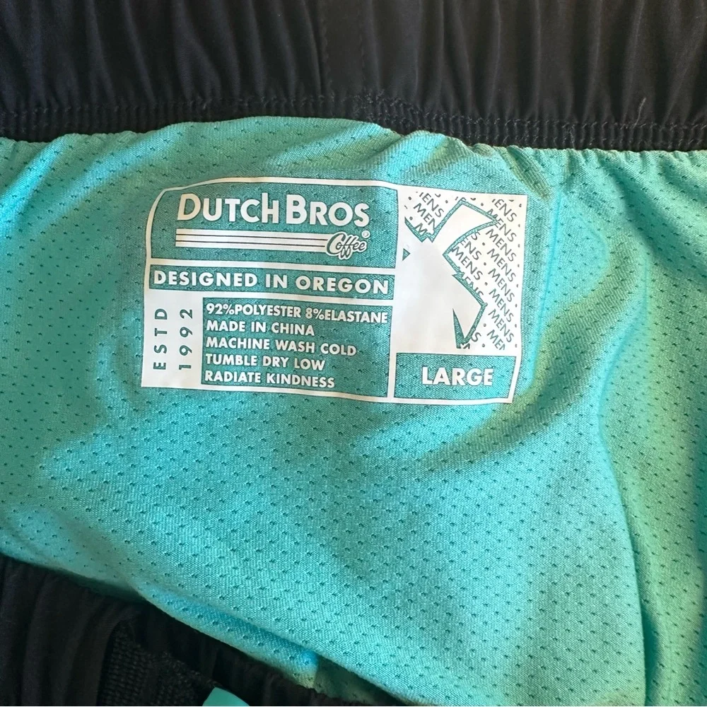 Dutch Bros Swim Shorts XXL Black Thick Quality Pockets Belt DB 1992 RARE
